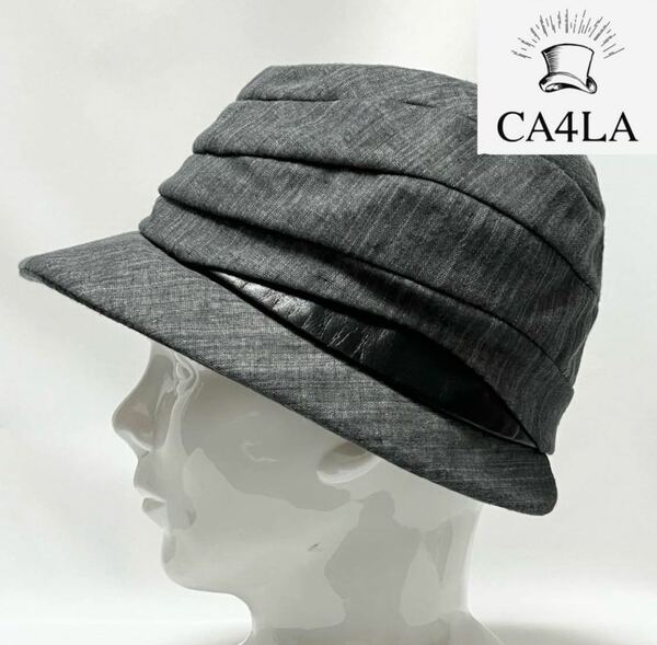 【新品】CA4LA カシラ日本製リアルレザーがワンポイント個性派やわらかハット