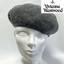 【美品】VivienneWestwood ヴィヴィアンウエストウッド③廃盤入手困難 手描きオーブ刺繍 日本製ベレー 男女兼用 サイズ調節可能_画像4