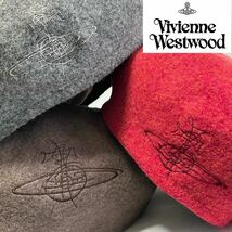 【美品】VivienneWestwood ヴィヴィアンウエストウッド③廃盤入手困難 手描きオーブ刺繍 日本製ベレー 男女兼用 サイズ調節可能_画像10