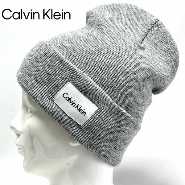 【新品】②日本未発売 Calvin Kleinカルバンクラインシンボリックロゴ ニットキャップ ユニセックス フリーサイズ