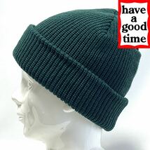 【新品】完売モデル have a good time ハブアグッドタイム LOGO BEANIE GREEN フリーサイズ_画像5