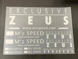 M'z SPEED　エムズスピード　ZEUS　ゼウス　ステッカー　新品未使用品