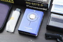 未使用丨Panasonic 上位モデル カセットプレーヤー RQ-SX75 BLUE 整備品_画像2