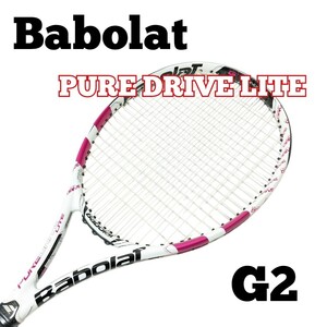 Babolat 硬式テニスラケット PURE DRIVE LITE G2 ピンク バボラ ピュアドライブライト 限定色 グリップサイズ2