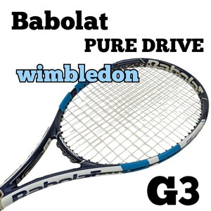 Babolat 硬式テニスラケット ピュアドライブ ウィンブルドン G3 バボラ グリップサイズ3 Wimbledon