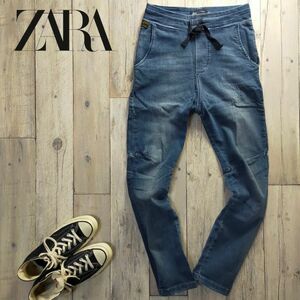 ★ZARA MAN ザラ★USED加工　ストレッチ　デニム　soft Denim S　S212