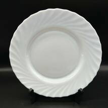 arcopalプレート 1枚　大皿 フランス製　ミルクガラス　直径約25cm 洋食器　L11-3_画像1