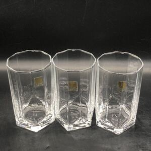 EDEL ガラスコップ　グラス　3個セット　フリーカップ　タンブラー　シンプル　レトロ　酒器 L15-5