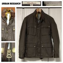 希少 URBAN RESEARCH アーバンリサーチ★UR055B ライナー付き Barbour Beaconモデル オイルコーティング加工 ハンティングジャケット★38_画像1