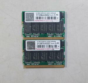 KN4426 【ジャンク品】Transcend 512M DDR333 DDR SDRAM 2枚セット