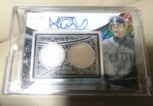 Topps Stering ichiro auto イチロー　サインカード　実使用ジャージ＆バット