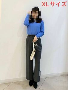 UNIQLO ウォッシャブルコットンVネックセーター(長袖) レディース　XL