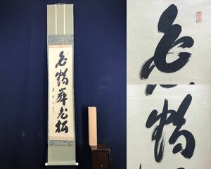 真作/大徳寺/紫野小林太玄/一行書/白鶴舞老松/茶道具/茶掛/禅語/掛軸☆宝船☆AE-162