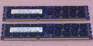 †Hynix HMT31GR7BFR4A-H9 2枚セット - PC3L-10600R/DDR3L-1333 ECC REG/Registered 240Pin DDR3 RDIMM 16GB(8GB x2) 動作品