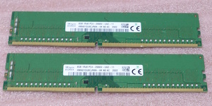 ★SK hynix HMA81GU6CJR8N-VK 2枚セット - PC4-21300/DDR4-2666/PC4-2666V 288Pin DDR4 SDRAM 16GB(8GB x2) 動作品