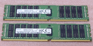 ■Samsung M393A2G40DB1-CRC0Q 2枚セット - PC4-19200/DDR4-2400/PC4-2400T ECC REG/Registered 288Pin DDR4 RDIMM 32GB(16GB x2) 動作品