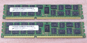 ＞Micron MT36KSF1G72PZ-1G4M1 2枚セット - PC3L-10600R/DDR3L-1333 ECC REG/Registered 240Pin DDR3 RDIMM 16GB(8GB x2) 動作品