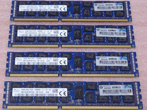 ○SK hynix HMT42GR7BFR4C-PB 4枚セット - PC3-12800R/DDR3-1600 ECC REG/Registered 240Pin DDR3 RDIMM 64GB(16GB x4) 動作品