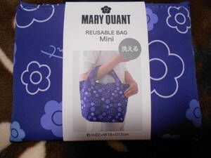 ☆新品・未使用品　マリークワント　MARY QUANT　エコバッグ　マイバッグ　トートバッグ　かばん　ネイビー　Mini　ミニ☆