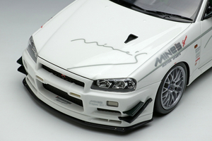 ☆Make Up /IDEA☆IM073☆Mine's Skyline GT-R (BNR34) V・spec N1 2021 (RAYS Wheel)☆スカイライン R34 GT-R マインズ☆アクリルケース付