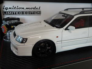 * ignition model *WEB limitation 100 pcs *IG2889*1/18 Nissan STAGEA 260RS (WGNC34) White With Engine* Stagea *ignition model**