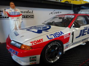 ☆WEB限定80台☆IG3141☆1/18 JECS SKYLINE (#1) 1992 JTC With Mr. Hasemi☆R32 GT-R☆長谷見選手フィギュア付☆イグニッション☆ignition