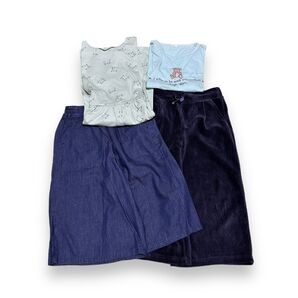 まとめ売り 子供服130cm ワンピース トップス ボトムスガウチョパンツ 長袖 女の子