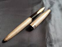 ★ヴィンテージ★ PILOT パイロット 万年筆 Elite エリート STERLING SILVER 万年筆 ペン先 CUSTOM PILOT JAPAN 18K-750 筆記未確認_画像3