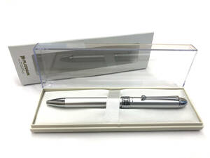 (KW838) ★１円スタート ★PLATINUM プラチナ 多機能ペン ダブル 3アクション ボールペン シャープペンシル 回転式 筆記具 箱付き