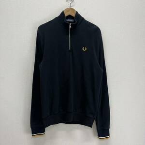 FRED PERRY フレッドペリー M1708 ワンポイント 刺繍 ハーフジップ スウェット トレーナー M 10114220