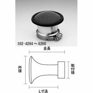 キジマ KIJIMA ミニバイク用エアーファンネル（ネットタイプ） 102-4266