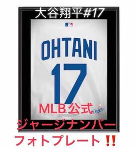 【大谷翔平#17】ドジャース ジャージナンバー　フォトプレートMLB公式正規品、新品