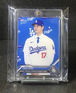 【大谷翔平】topps now ドジャース入団会見！マグネットローダー&カードスタンド付き