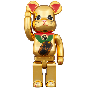 BE@RBRICK 招き猫 開運 金メッキ 発光 400％ Lucky cat good luck gold ベアブリック 東京ソラマチ店 限定 メディコム・トイ MEDICOM TOY