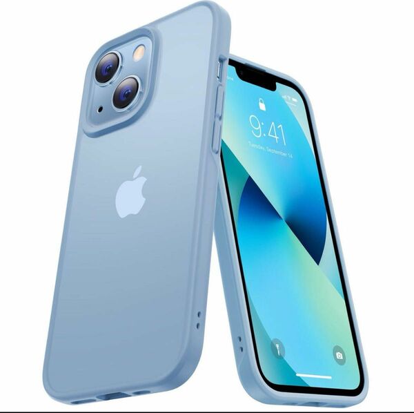 CASEKOO iPhone 14 Plus15 Plus 用 ケース 耐衝撃 滑り止め　 ブルー iPhone Plus 水色　