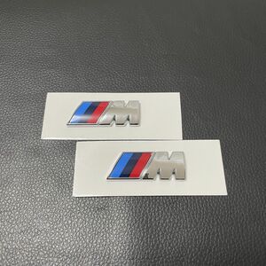 BMW Mスポーツ ミニ エンブレム 純正タイプ 2個set シルバー