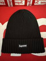 ★Supreme Overdyed Beanie Black シュプリーム オーバーダイド ビーニー ブラック 黒 ビーニ ニット帽_画像2