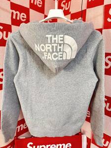 ☆THE NORTH FACE☆ ジップアップパーカー グレー フードロゴ 刺繍 ザ ノースフェイス