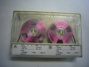 カセットテープ　TEAC　SOUND　46X　ピンク　ティアック オープンリール 　ノーマル　カセット　テープ
