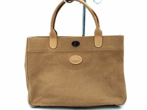 LONGCHAMP ロンシャン ANA 機内販売限定 キャンバス ハンド バッグ ベージュ ■■ ☆ eaa9 レディース