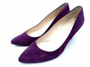  fabio rusko-ni suede pumps size35.5(22.5cm about )/ purple *# * eab9 lady's 