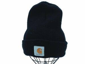 ネコポスOK Carhartt カーハート ニット帽 黒 ◇■ ☆ eac9 レディース