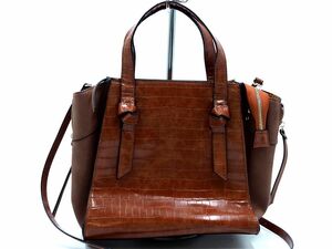 en Natural Beauty Basic leather 2WAY shoulder handbag tea ## * eac9 lady's 