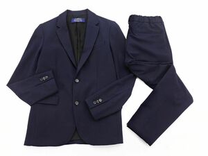 nano universe ナノユニバース ダメリーノ ハイテンションツイル セットアップ ジャケット パンツ スーツ sizeS/濃紺 ◇■ ☆ eaa5 メンズ