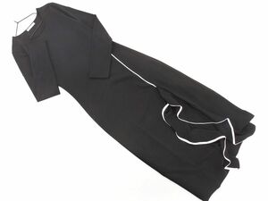 ZARA ザラ フリル スリット Iライン ワンピース sizeS/黒 ◇■ ☆ dlc8 レディース