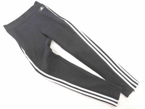 adidas アディダス 裾ジップ レギンス スキニー パンツ sizeS/黒 ■■ ☆ eab0 レディース