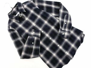 JOURNAL STANDARD relume Journal Standard re dragon m check shirt size2/ black x gray *# * eab0 lady's 