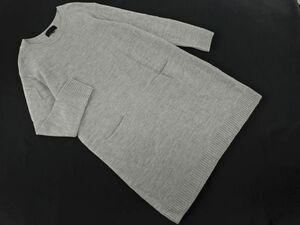 アンタイトル ウール100% ニット ワンピース size4/グレー ◇■ ☆ eab0 レディース