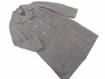 POLO RALPH LAUREN ポロ ラルフローレン 米国製 ウール混 ロング ピー コート sizeM/グレー ◆■ ☆ eab1 レディース_画像1