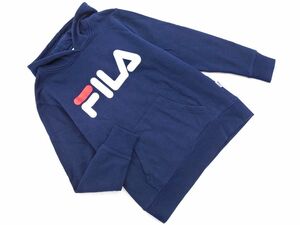 FILA フィラ ロゴ プルオーバー パーカー sizeM/紺 ◇■ ☆ eab2 レディース